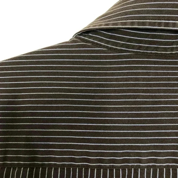 Banana Republic Factory Striped Dress  Shirt Large - Picture 15 of 16